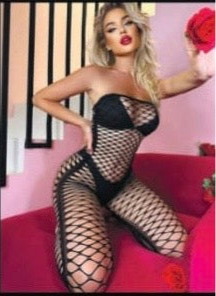 Red Fishnet Strapless body suit